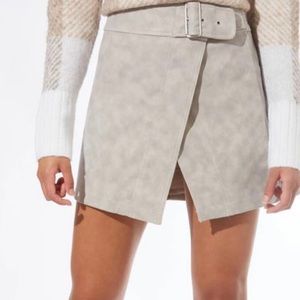 Free People Ari Wrap Skirt in Stone Sz XS